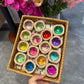 KOAICS 20PCS Wooden Gem Blocks Stacking Toys,Colorful Acrylic Windows Blocks, Rainbow Crystal Acrylic Building Cubes Educational