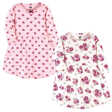 Hudson Baby Girl'S Cotton Dresses, Rose, 3 Toddler