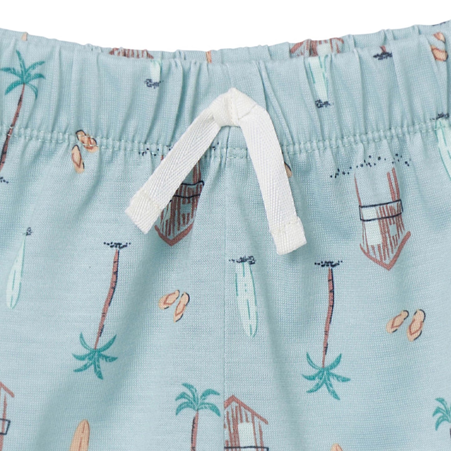 Gerber Baby Boy'S 2-Piece Pajama Set Sleeve Top & Fleece Shorts, Sea