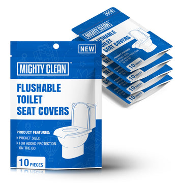 Toilet Seat Covers Flushable - Upgraded Xl Size| Biodegradable Paper Covers For Adults, Kids, Toddlers | Travel Essentials For P
