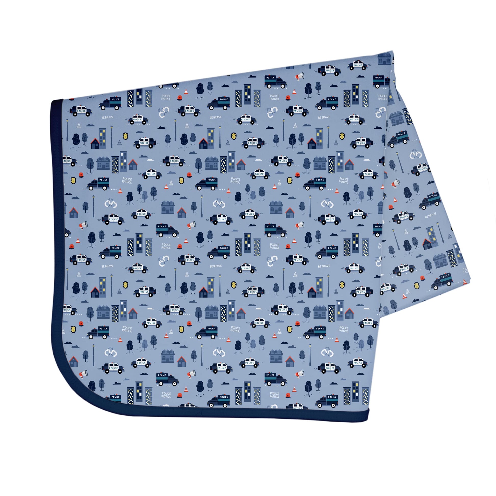 Bapronbaby Be Brave Police Patrol Splash Mat - Waterproof Catch-All For Under High Chairs, Floors, Tables, Playtime Or Arts & Cr