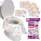 Potty Shields Toilet Seat Covers Disposable (20 pk, Unicorns) - XL Waterproof Toilet Cover for Toddlers, Kids & Adults - Portabl