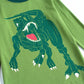 Popshion Boys Dinosaur Pajamas Set 100% Cotton T-Rex Pjs Toddler Long Sleeve Sleepwear Kids Clothes Set Green Dino Shirt 8T