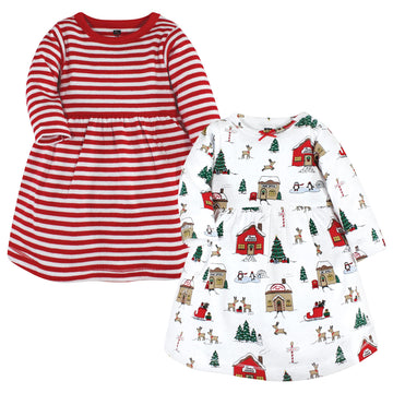 Hudson Baby Girls' Cotton Dresses, North Pole, 5T