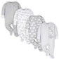 Gerber Unisex Baby 4 Pack Sleep 'N Play Footie Sheep Grey 0-3 Months