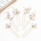 Oriamour 6 Pcs Rhinestone Wedding Hair Accessories Pearl Crystal Bobby Bridal Hair Clips Jewelry for Brides Bridesmaids Women Gi