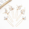 Oriamour 6 Pcs Rhinestone Wedding Hair Accessories Pearl Crystal Bobby Bridal Hair Clips Jewelry for Brides Bridesmaids Women Gi