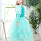 Dressy Daisy Girls Princess Dress Up Costume Mermaid Halloween Xmas Birthday Parties Long Sleeve Size 6X-8 Green