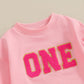 Filgriox Toddler Kids Baby Girl Boy Birthday Outfit Letter Embroidery Long Sleeve Birthday Shirt/Romper Cake Smash Outfits