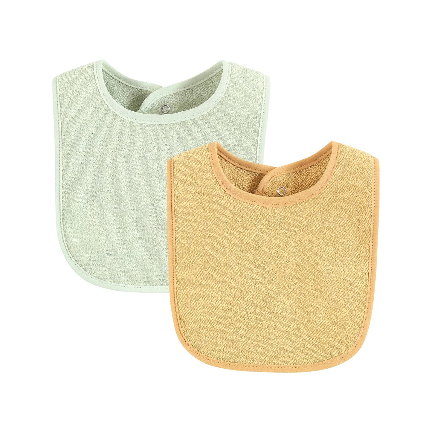 Hudson Baby Unisex Baby Drooler Bib With Waterproof Lining, Pink Yellow, One Size