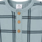 Gerber Modern Moments Baby Boys' Henley Romper, Plaid, 18 Months