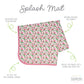Bapronbaby Eric Carle Pink Floral Caterpillar Splash Mat - Waterproof Catch-All For Under High Chairs, Floors, Tables, Playtime