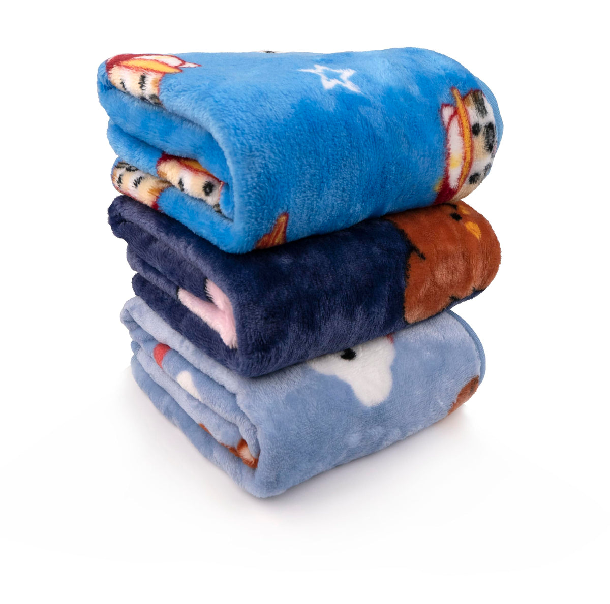 Uber World Newborn Baby Blanket Combo withhood/Infant AC Blanket/Baby Wrapper/Flannel Baby Blanket for 09 Months (70x70cm)/Pack