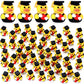 Gejoy 50 Pcs Graduation Ducks Class of 2025 Rubber Ducks with Grad Cap Diploma Grad Exchange Gift for College Student Son Daught