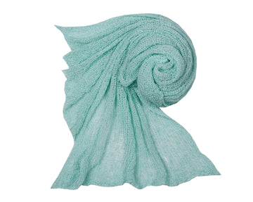 Matissa Newborn Baby Photography Prop Swaddle Cheesecloth Knit Crochet Wrap 16 Colors Available (Yellow)