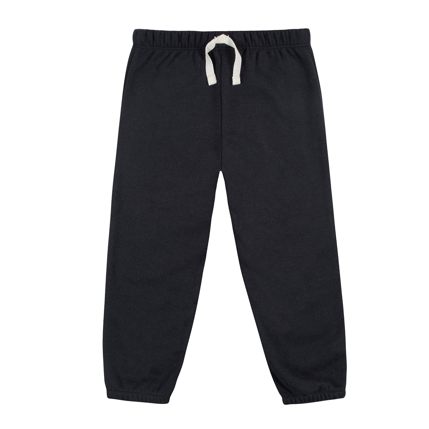 Gerber Baby Boys Toddler 2-Piece Fleece Sweatshirt And Jogger Set, Black Solid, 18 Months