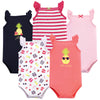 Hudson Baby Unisex Baby Cotton Sleeveless Bodysuits T Shirt Set, Hello Sunshine, 0-3 Months Us