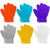 Onesing 6 Pairs Kids Gloves Knit Gloves For Kids Winter Gloves Stretchy White Kids Gloves Solid Finger Boys Gloves For Girls Boy