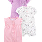 Simple Joys by Carters Baby Girls 3-Pack Snap-up Rompers Pants, owl/Unicorn/kitty, Newborn