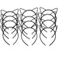Xima 12Pcs Black Cat Ears Headband Cute Abs Plastic Girls Head Band For Children Accessories (Black-Cat Ear)