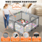 Foldable Playpen For Babies And Toddlers: 50' L X 50' W X 27' H, Large Kids Playpen With Mat, Portable Baby Play Yard For Ind