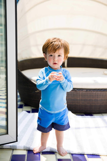 Vaenait Baby Infant Kids Sun Protection Rashguard Long Sleeve Swim Shirt L.Oasis Skyblue L