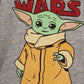 Star Wars The Mandalorian Grogu Toddler Boys Fleece Pullover Hoodie Gray 4T