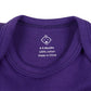 Romperinbox Unisex Solid Baby Bodysuit 0-24 Months (6-9 Months, Purple Short Sleeve)