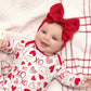 Oneninedream 6'' Large Valentines Day Bow Headbands For Baby Girls Soft Nylon Hairbands With Bows Valentines Hair Accessories Fo