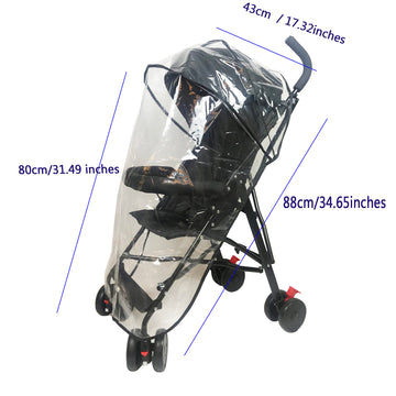Stroller Rain Cover Baby Stroller Cover For Toddler Umbrella Stroller,Lightweight Travel Stroller,Windproof Waterproof Weather S