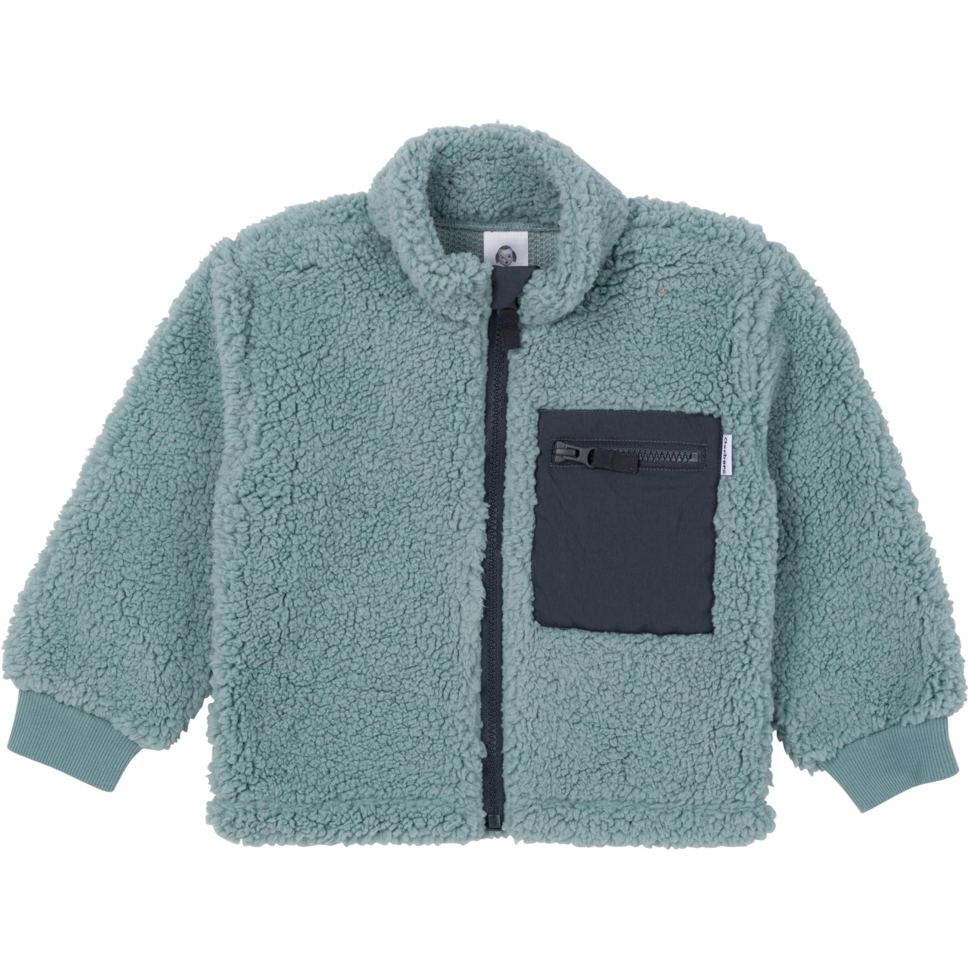 Gerber Unisex Baby Toddler Boys Girls Sherpa Fleece-Lined Zip Up Jacket, Medium Blue
