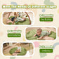 Tinitigies Baby Play Gym Mat - Jungle Safari Activity Mat With 8 Detachable Toys For Sensory Development - Thick, Oversized, Was
