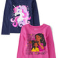 The Children'S Place Baby-Girls And Toddler Assorted Everyday Long Sleeve Graphic T-Shirts,Multipacks Unicorn/Girls Hair 2-Pack