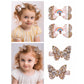 New Glitter Gold Bows Hair Clip For Girls, Baby Girl Toddler Clips, Hair Accessories.(FJ98) (4 Pcs Gold)