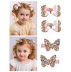 New Glitter Gold Bows Hair Clip For Girls, Baby Girl Toddler Clips, Hair Accessories.(FJ98) (4 Pcs Gold)