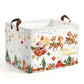 Clastyle Large Christmas Tree Gift Basket Empty Collapsible Snowflake Snowman Kid Storage Bin Santa Claus Toy Box Clothes Organi
