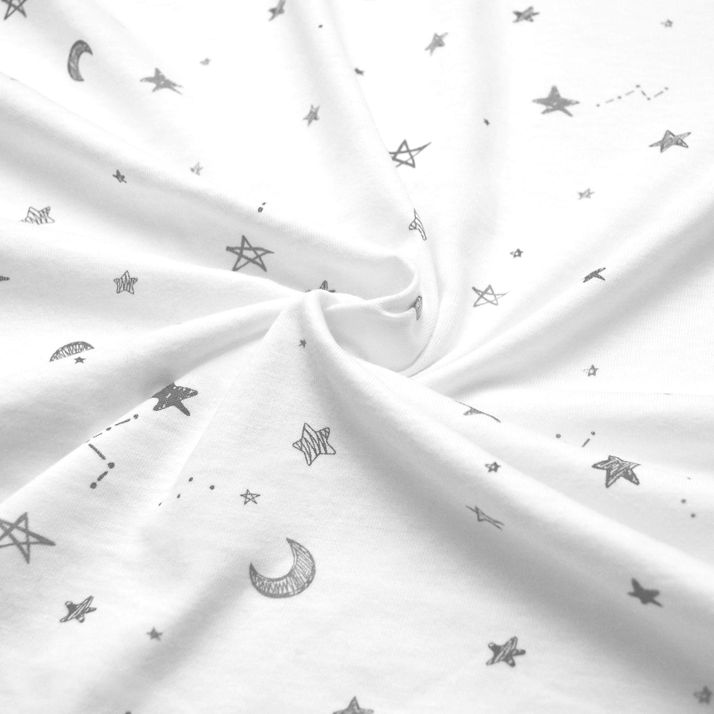 American Baby Company 2 Pack Printed 100% Natural Cotton Jersey Knit Fitted Pack N Play Playard Sheet, Gray Star and White, Soft