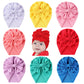 Cinaci 8 Pack Solid Knotted Bowknot Big Hair Bow Beanie Turban Hats Caps Wide Headwraps For Baby Girls Infants Toddlers Little K