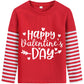 Boys Girls T-Shirt Heart Long Sleeve Shirts Happy Valentine'S Day Kids Tee Top Toddler Clothes 2T