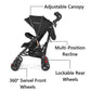 Dream On Me Volgo Twin Umbrella Stroller in Black, Lightweight Double Stroller for Infant & Toddler, Compact Easy Fold, Large St