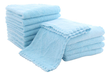 12 Pack Baby Washcloths - Extra Absorbent And Soft Wash Clothes For Newborns, Infants And Toddlers - Suitable For Baby Skin And