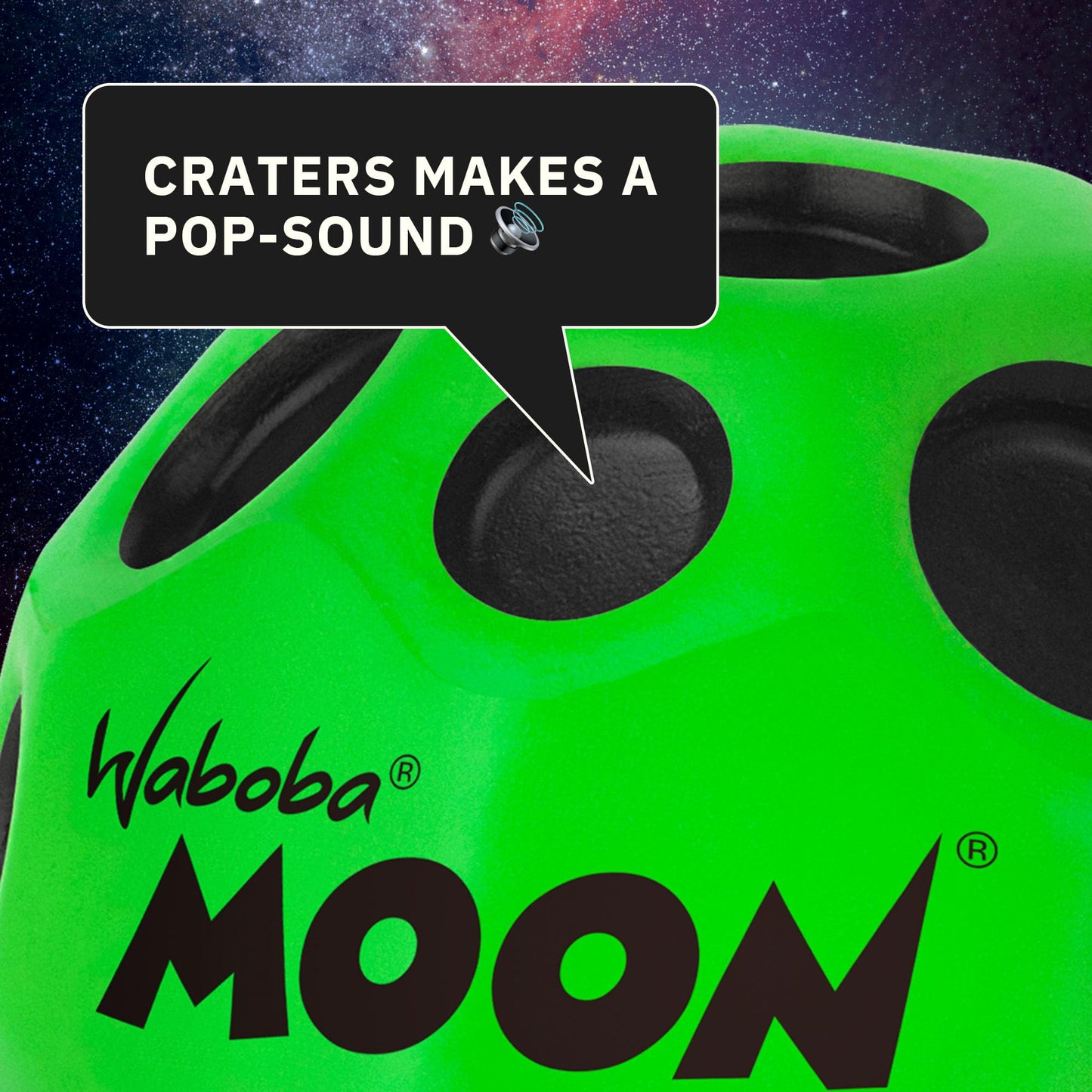 Waboba The Original Moon Ball - Hyper Bouncy Ball - Makes Pop Sound When Bounced - All Ages Extreme Bounce & Fun - Perfect for A