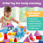 Blockaroo Magnetic Foam Bath Building Blocks - 50-Piece Trunk Set, Preschool Toys, Bathtub Toys, Sensory Toys, Engineering Toys