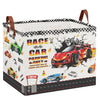 XHWZOF Race Car Toy Storage Basket, Collapsible Kids Laundry Hamper with Parking Sign, Car Themed Storage Organizer Bin for Boys
