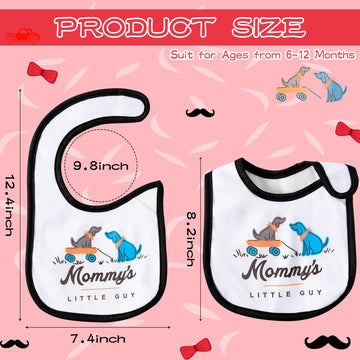 2Ooya 7Pcs Cotton Waterproof Baby Bibs Adjustable Hook Loop Closure Infant Bib Unisex Black Red Newborn Babies Food Bibs Baby Ke