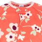 Gerber Baby Girls Flame Resistant Fleece Footed Pajamas 2-Pack, Purple Flower Toss, 6-9 Months