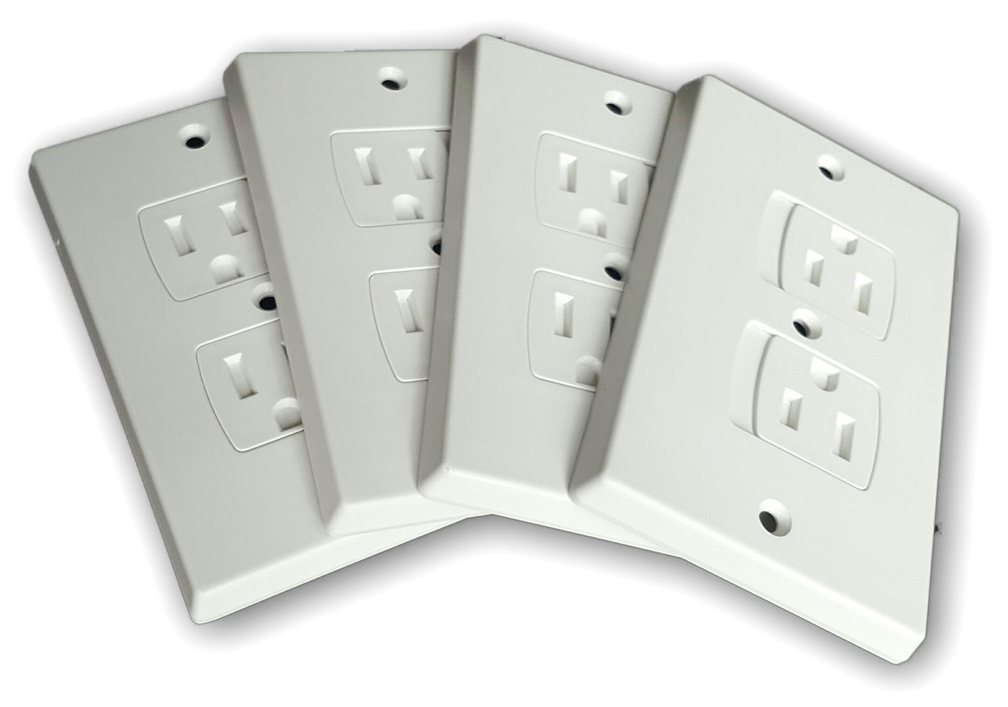 Self-Closing Electrical Wall Outlet Covers For Baby Proofing, Premium Plastic, Standard-Size Child Proof Outlet Cover, 4.6 X 3 I