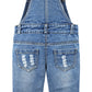 Kidscool Space Baby & Little Girls/Boys Big Bib Pocket Stone Washed Ripped Denim Overalls,Blue,2-3 Years
