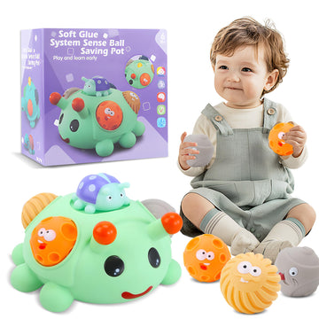 ROHSCE Baby Sensory Toys Montessori Balls for Toddlers 1-3, Perfect Teething Gift, Sensory Balls in Ball for Babies 6-12 Months,
