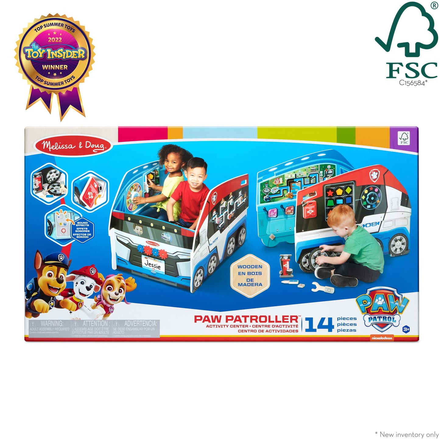 Melissa & Doug Paw Patrol Wooden Paw Patroller Activity Center Multi-Sided Play Space - Fsc Certified